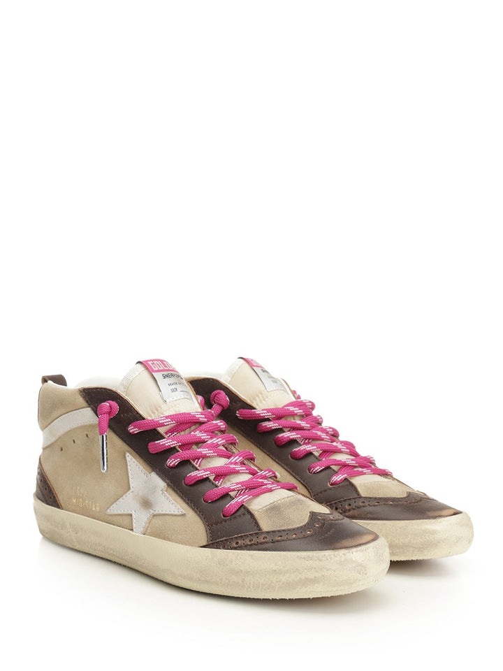 Golden Goose Deluxe Brand Mid Star Sneakers - Beige | a3803b432efe9157ba4c13ba0b812a628ed3a288