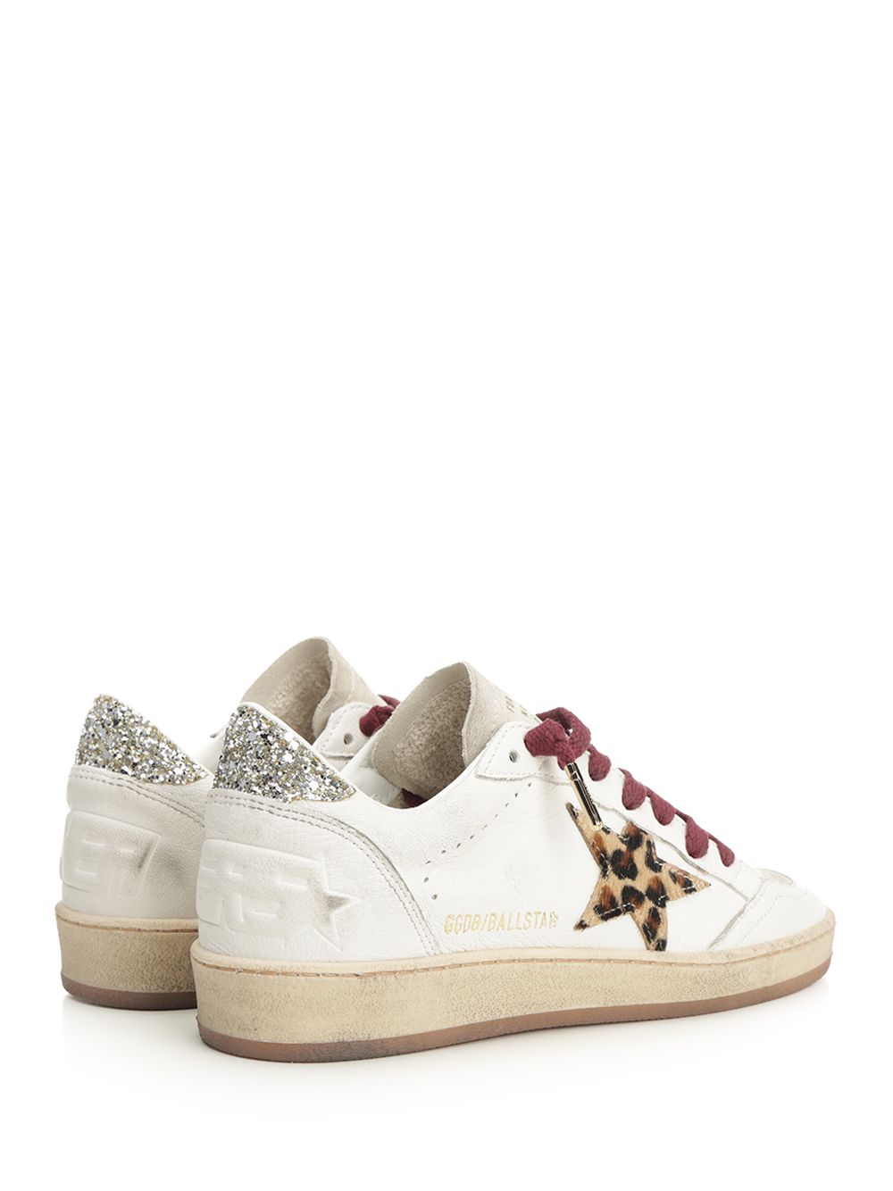 Golden Goose Deluxe Brand Ballstar Nappa Upper Toe And Spur Suede Tongue Horsy Star Glitter Heel Sneakers - Bianco | 677d9628c44776c3d66f45a9bf84c09a5f41bac5
