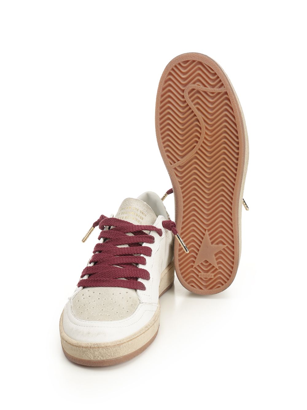 Golden Goose Deluxe Brand Ballstar Nappa Upper Toe And Spur Suede Tongue Horsy Star Glitter Heel Sneakers - Bianco | 2d339a46a19cd9a722e0317b7af1bfa3fcefc5b5