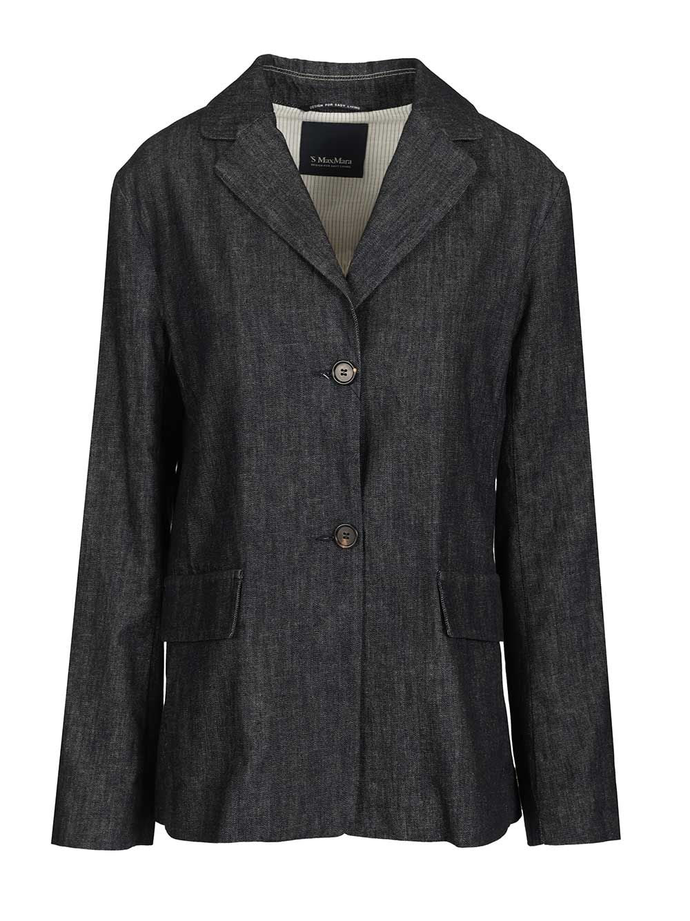 'S Max Mara Leone Single Breasted Denim Jacket Giacche - Blu | 52ba7dcbc86d7249e00baeb16d3d7e6c80c76411