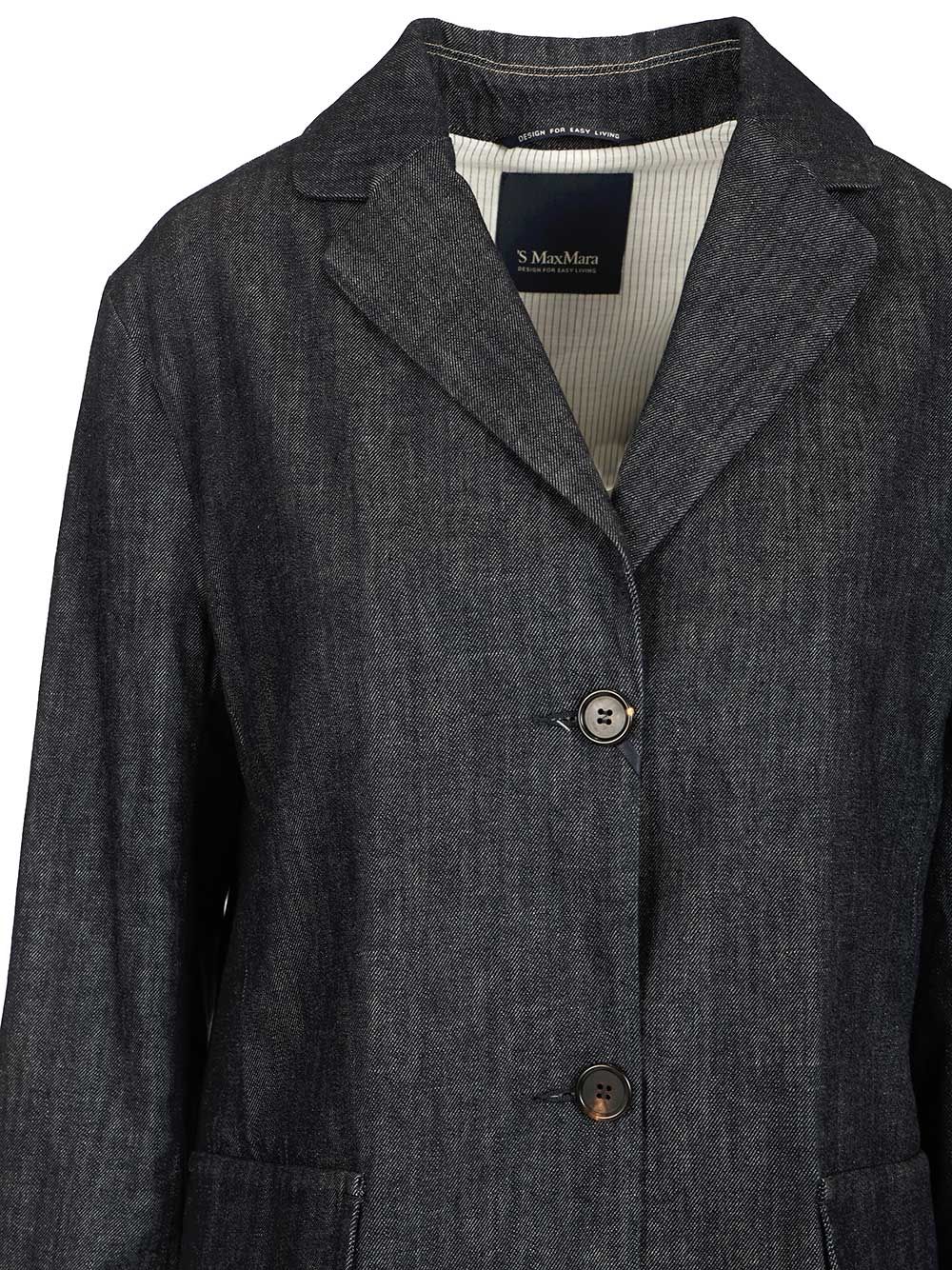 'S Max Mara Leone Single Breasted Denim Jacket Giacche - Blu | 4a2f762cc4578c20ca6c9eff735775d95811470b