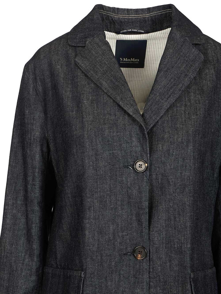 'S Max Mara Leone Single Breasted Denim Jacket Giacche - Blu | 4a2f762cc4578c20ca6c9eff735775d95811470b
