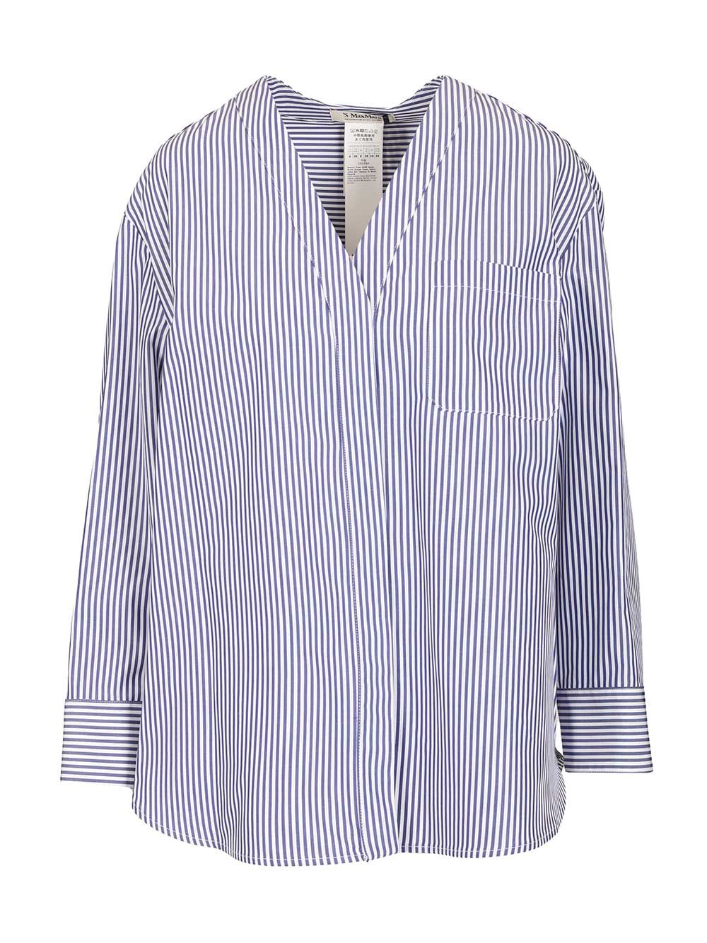 'S Max Mara Chicca V Neck Pocket Popeline Shirt Shirts - Multicolor | a9d5cf6e12a697a7400794ece190e72771604792