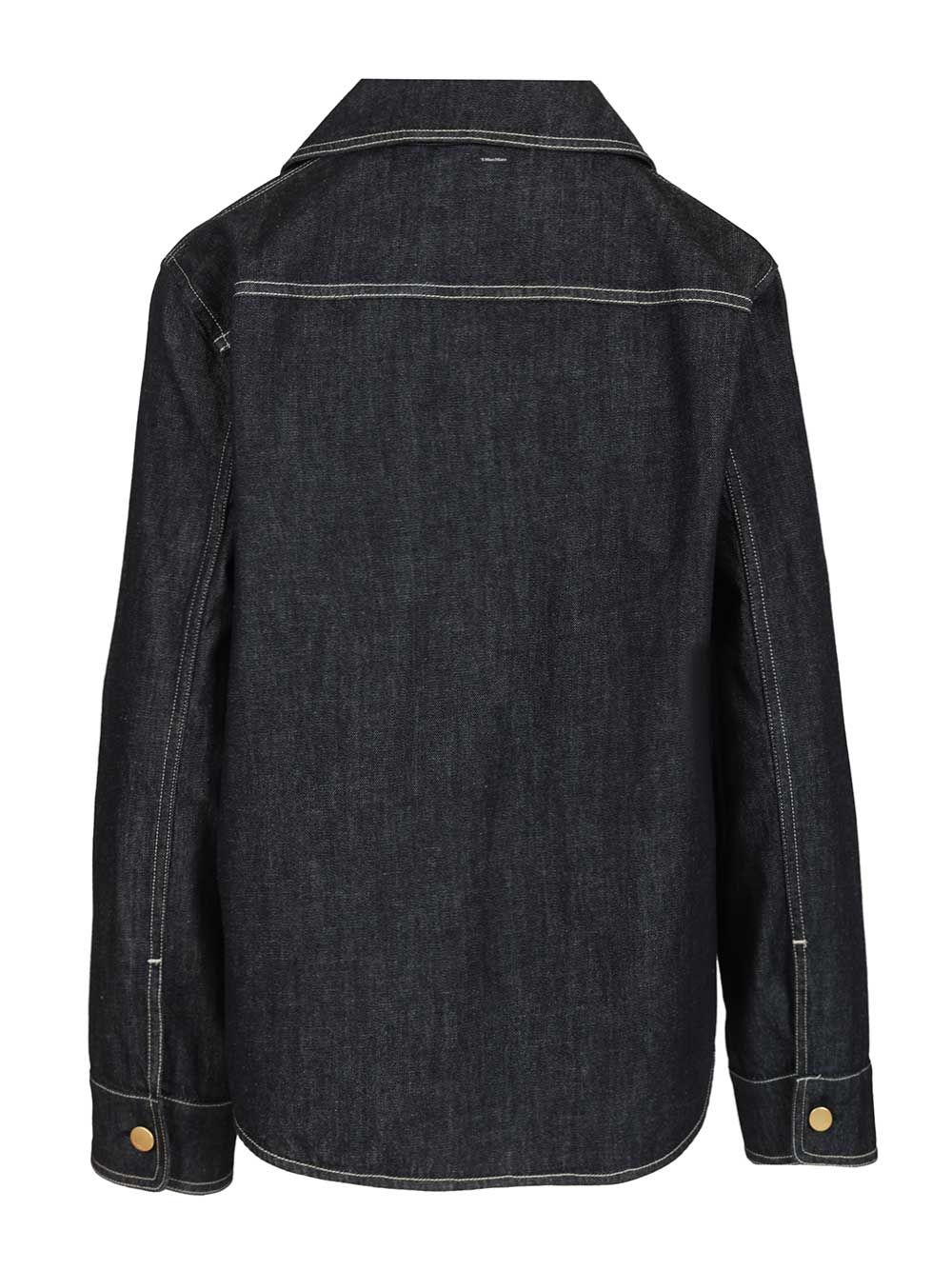 'S Max Mara Enfasi Denim Shirt With Contrast Stiching Casual - Blu | 4f1cf46fac8c884c2c8693b45586d80929d4ff54