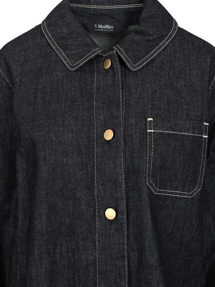 'S Max Mara Denim Shirt Casual - Blu | bc9dd4f5ea1714af4aed4e9eb85633c8305da579
