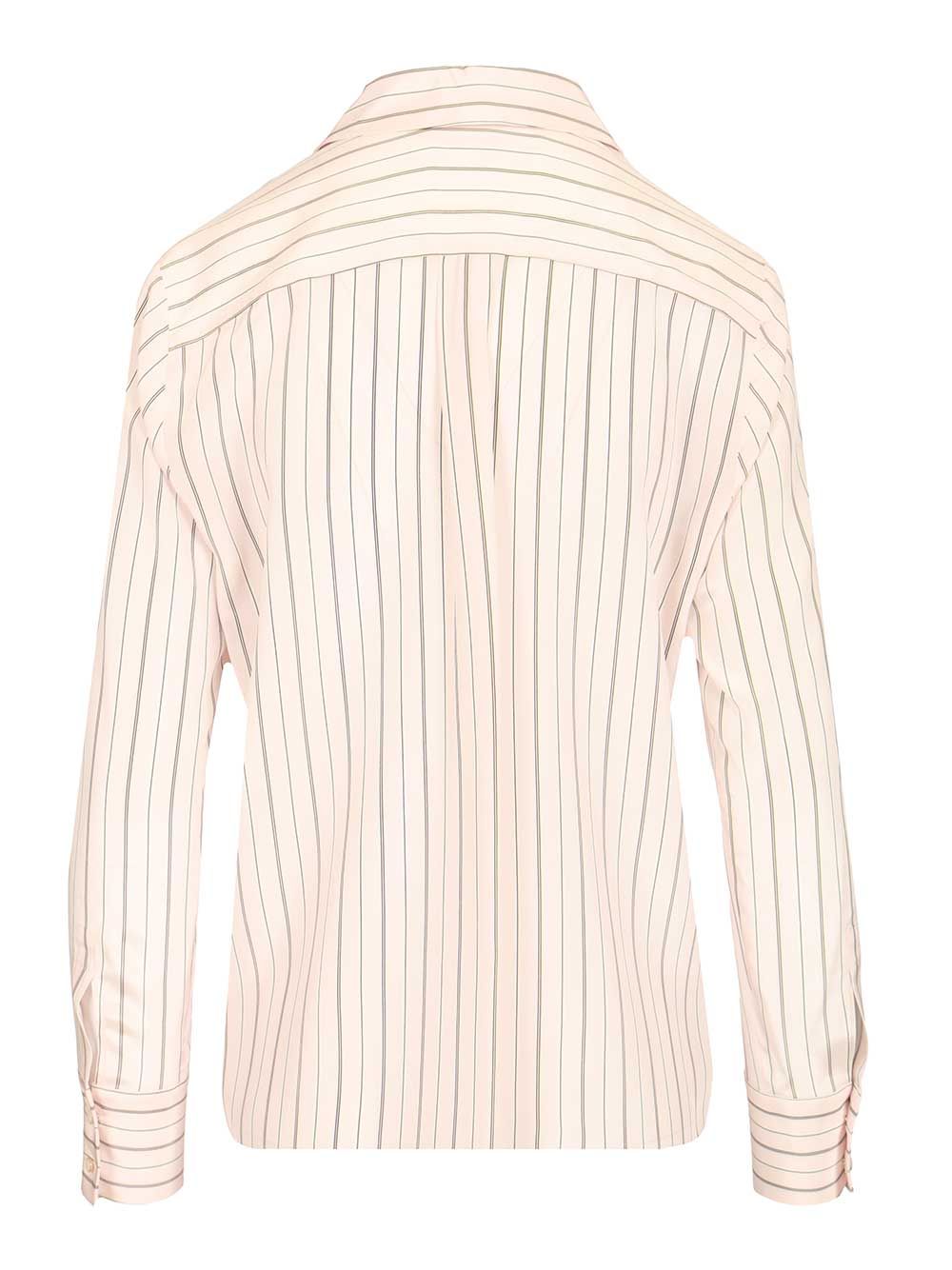 Max Mara Studio Mstflirt Silk Striped Shirt Shirts - Rose | d6113ae61c17aa2ea756dc7167538854be76d7b4