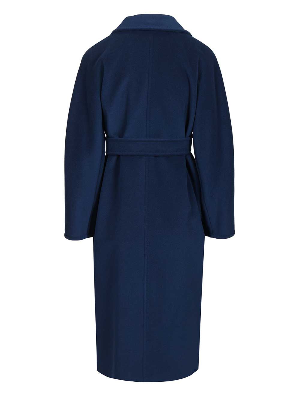 Max Mara Madame Wool Cashmere Double Breasted Coat Coats - Blu | 21deb85949ddfbaab5da30d42b2b3328127b291a