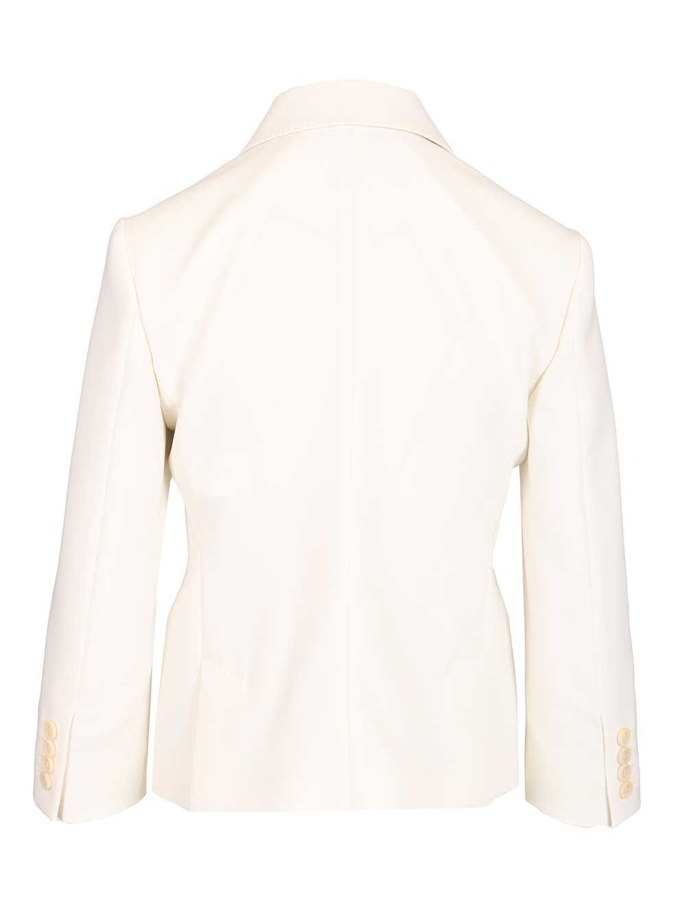 Max Mara Wool Canvas Crop Blazer Giacche - Bianco | ef1febd3013e2e77f8b35b3e716690f55a4e5e11