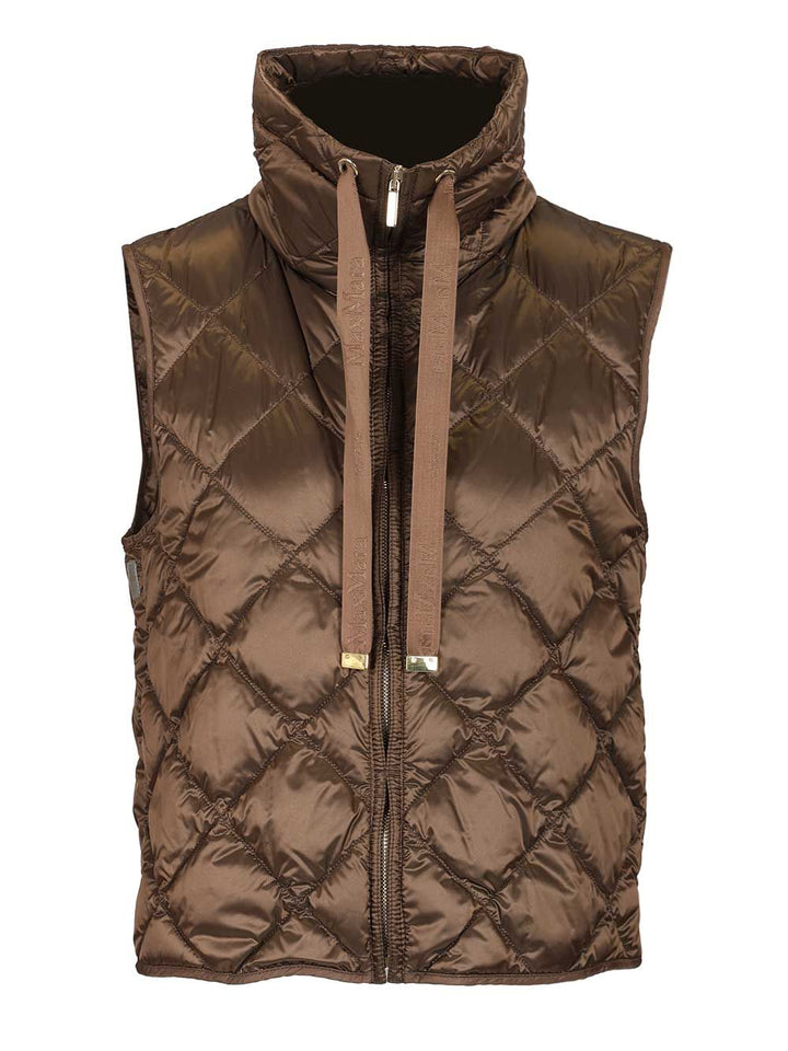 Max Mara The Cube Nylon Canvas Vest Coats - Marrone | 86d0c26fa8bf1d04897ab0743eaa982813332a69