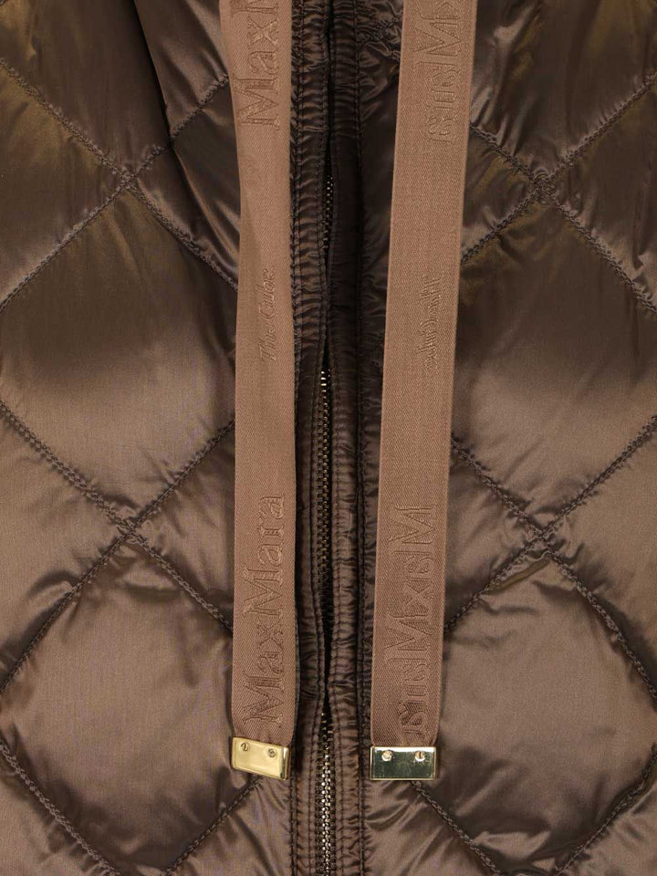 Max Mara The Cube Nylon Canvas Vest Coats - Marrone | 59c9be910f6868a5f0621e973c9aa6c7a48d2bd2