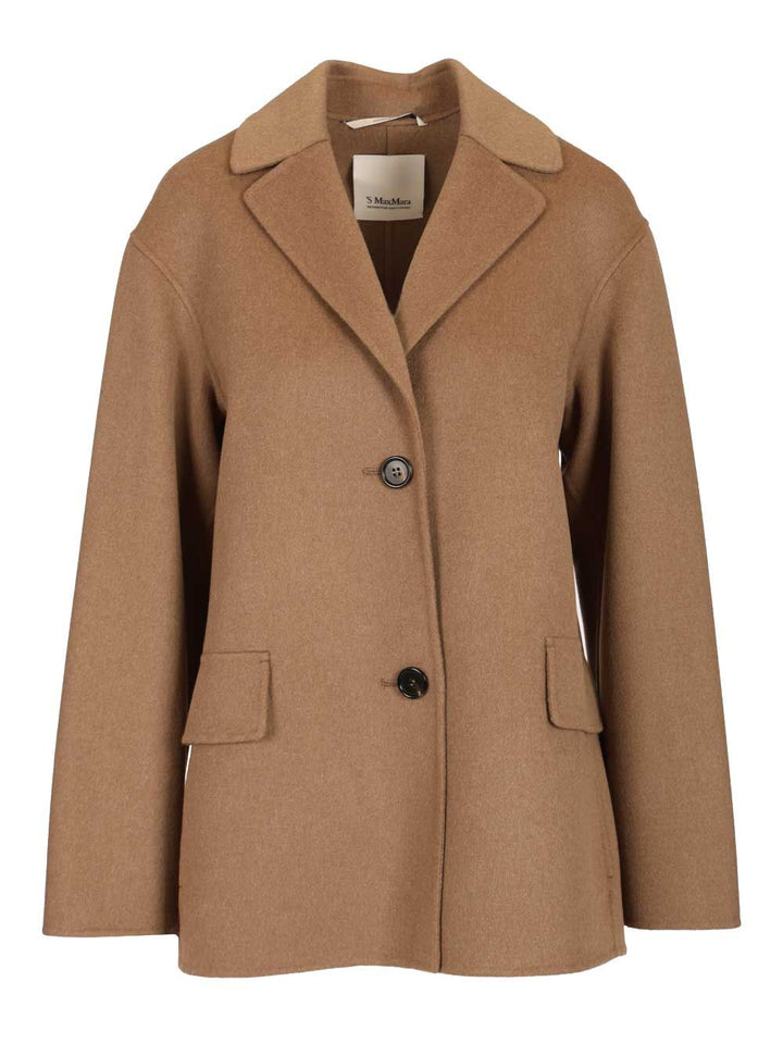 'S Max Mara Elfi Single Breasted Wool Jacket Giacche - Beige | be21439e75f6504bfe7fc76369c34f1d1d3e5ad9