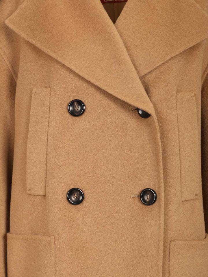 Max Mara Studio Double-Breasted Wool And Cashmere Jacket Coats - Beige | e39af37e6c64313ff660f06b65e8916a21dfc361