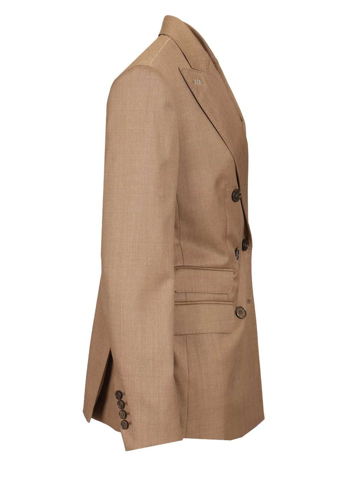 Max Mara Cupola Double Breasted Tailoring Blazer Giacche - Marrone | 88f652f3c6fb0ce93e8f4b91020684ca52b6eb5b