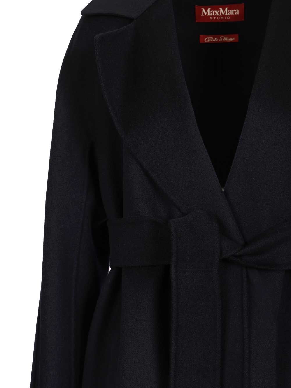 Max Mara Studio Dressing Gown Coat Coats - Blu | e81fb4d48537f24cb2957ad62d098732167f546e