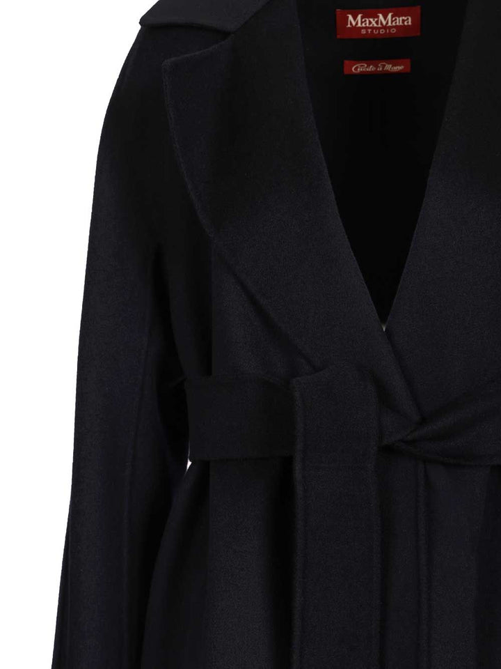 Max Mara Studio Dressing Gown Coat Coats - Blu | e81fb4d48537f24cb2957ad62d098732167f546e