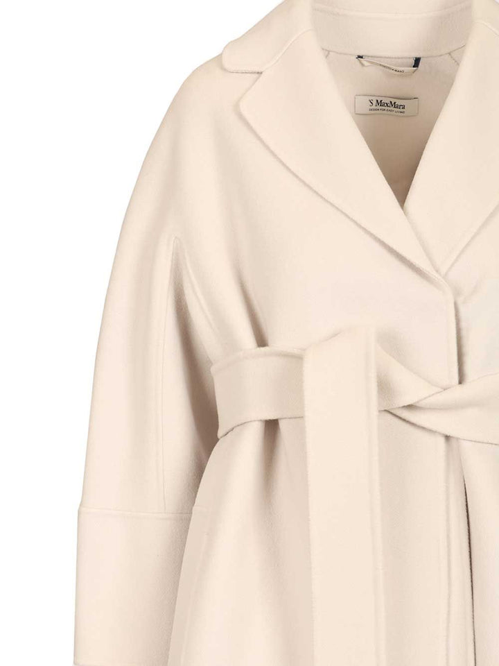 'S Max Mara Short Wool Coat Coats - Bianco | b8ab0b5708eabc2f4d8b0bfd67ea3ec2de28243a