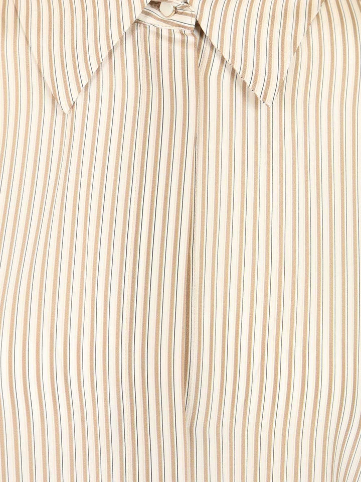 Max Mara Studio Crêpe De Chine Shirt Shirts - Beige | 75131cab45a451205fe1770d7483e4c00cc17418
