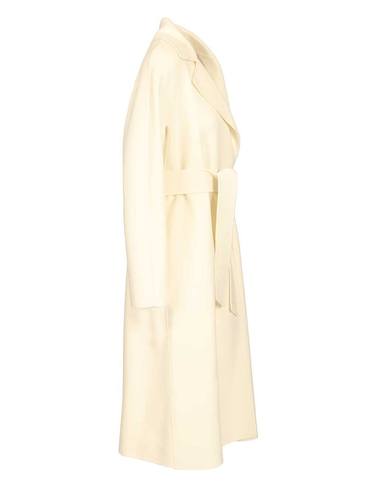 Max Mara Studio Dressing Gown Coat Coats - Bianco | b427d2a51c743b905a7ed812c53a814e37ba0f37