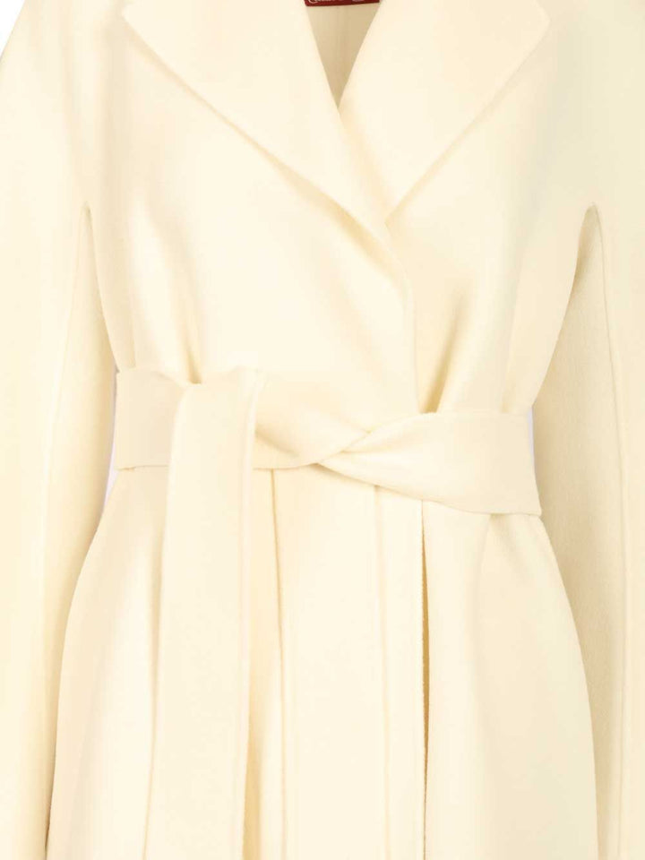 Max Mara Studio Dressing Gown Coat Coats - Bianco | 94170ffcd2506fc019cb1e0677e477a2bfff7ebf