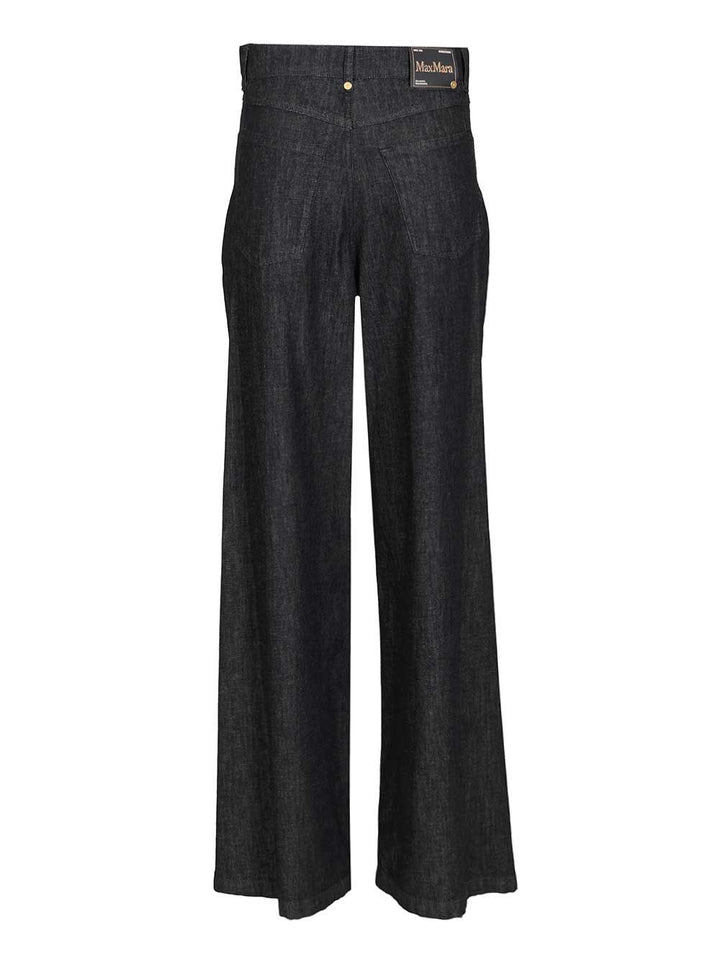 'S Max Mara Lavinia Wide Leg Denim Jeans - Blu | 9767117f67839b920def08ead1c40be362bcb246
