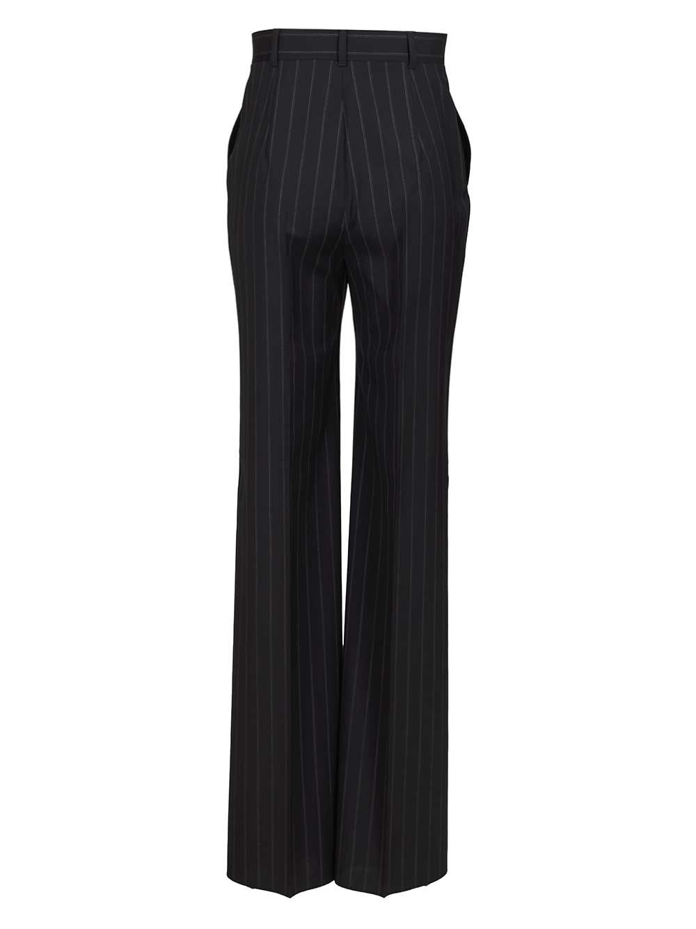 Max Mara Studio Pinstriped Wool Trousers - Blu | b0ce0161bfd6d40e1e7f67caf1f5b3d471795161