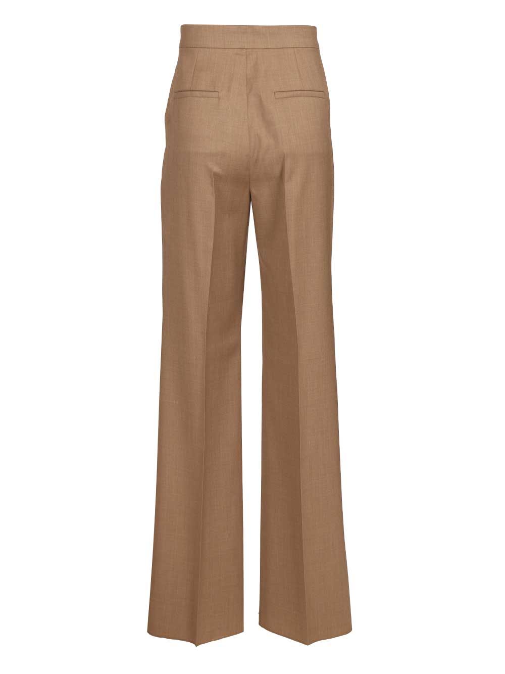 Max Mara Zimino Double Pleats Wool Pants Trousers - Marrone | b59716523feaada43230f9204ee327a515ee5c84