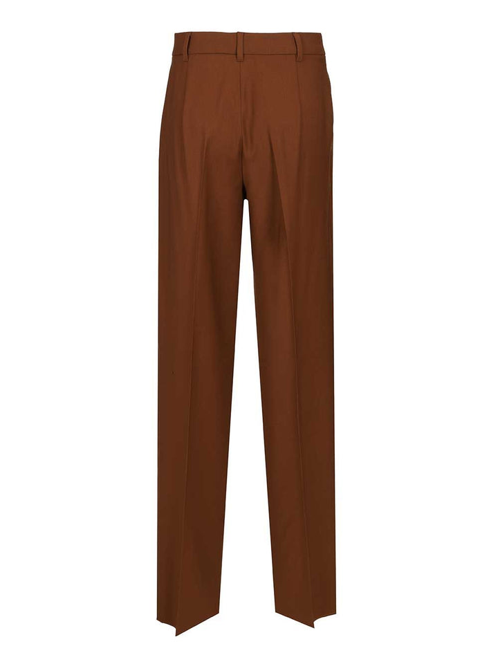 Max Mara Studio Flowing Wool Trousers - Marrone | ae164e345b8545079ea520ec5254c05fa841fda6
