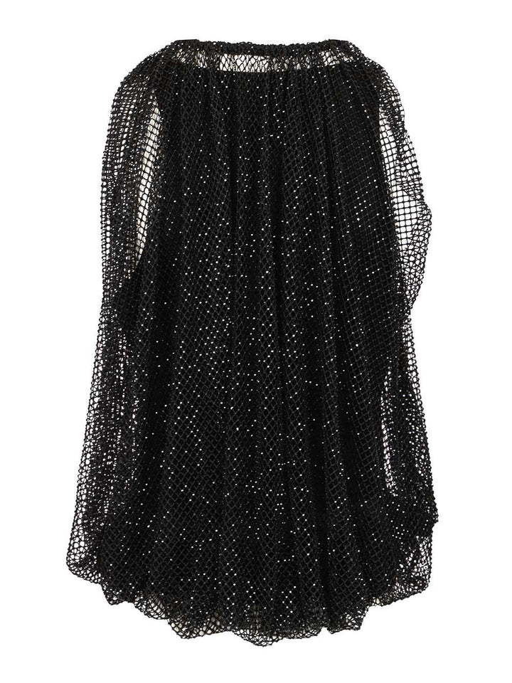 Sportmax Mesh Top With Crystals Top - Nero | efdda536f83f6a76e001008228b9598611fdce4b