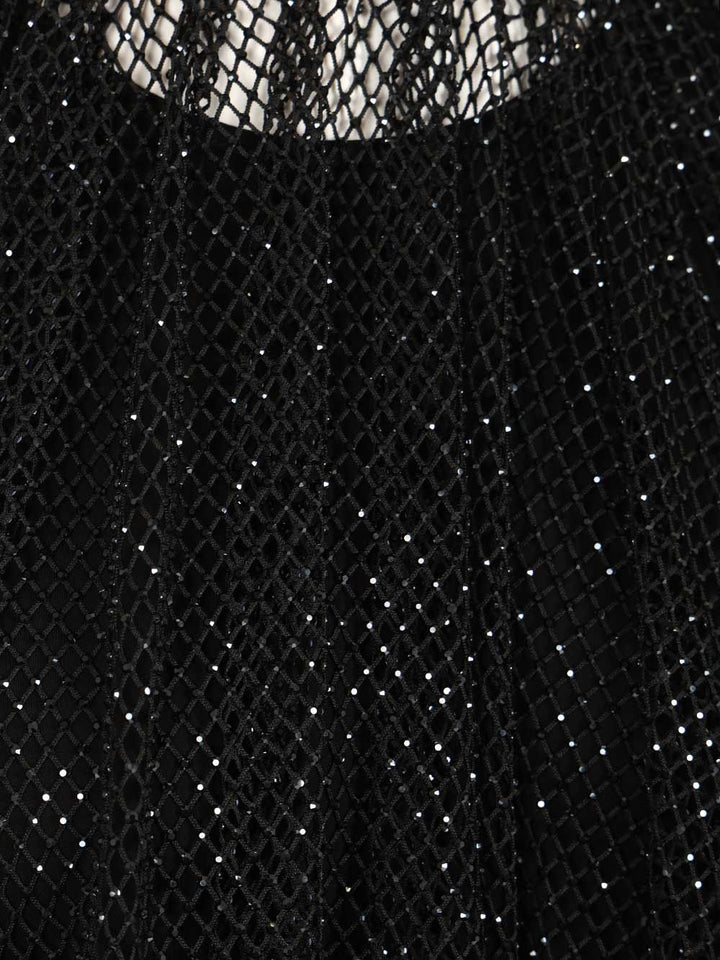 Sportmax Mesh Top With Crystals Top - Nero | 8b0fedde975aa3ca4cf878a18a2fec67d0d1b270