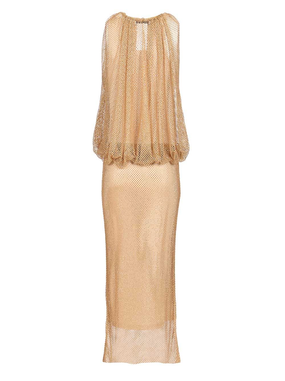 Sportmax Sleeveless Jersey Dress With Crystals Abiti - Beige | bfc2f299454532f987199e67913aa7f441145e61