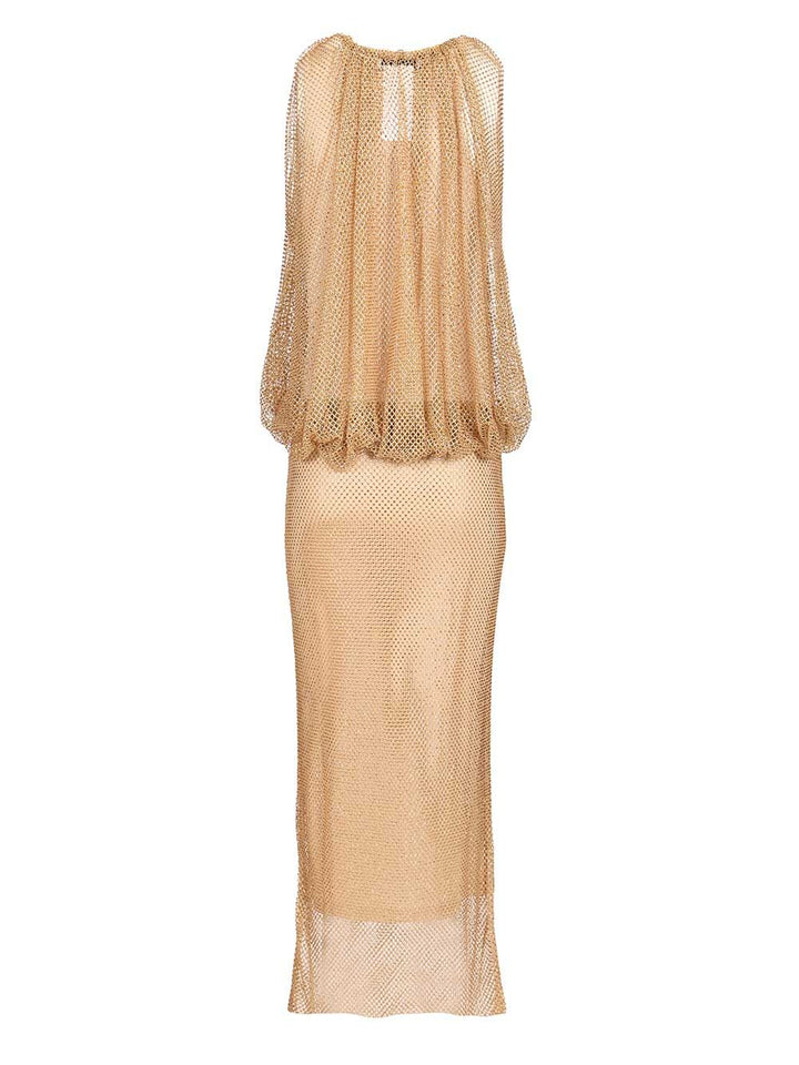 Sportmax Sleeveless Jersey Dress With Crystals Abiti - Beige | bfc2f299454532f987199e67913aa7f441145e61