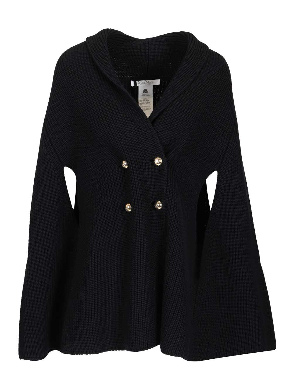 Max Mara Double-Breasted Cape Coats - Blu | f43da91266c5e2918ad9e7baf5377aaa34cc9187