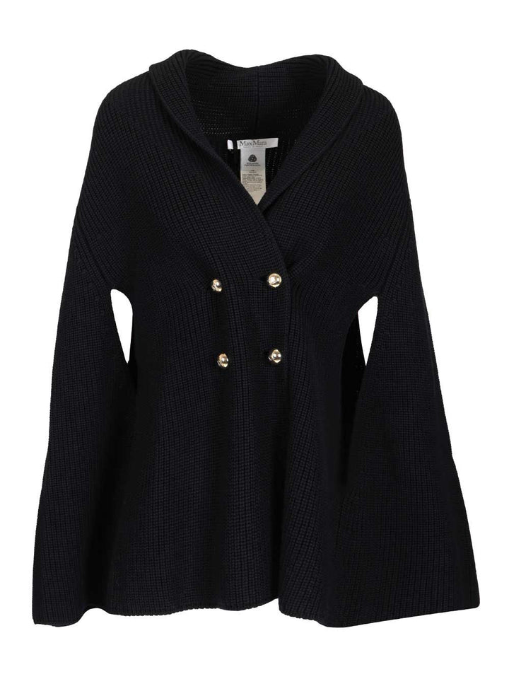 Max Mara Double-Breasted Cape Coats - Blu | f43da91266c5e2918ad9e7baf5377aaa34cc9187