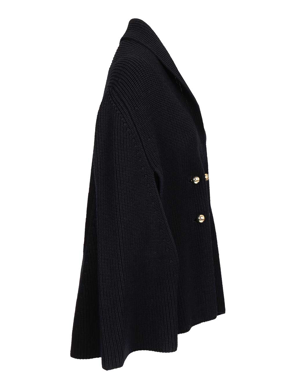 Max Mara Double-Breasted Cape Coats - Blu | e9f8fb119b181fb397954b1f8d6470aa4b4a84ef