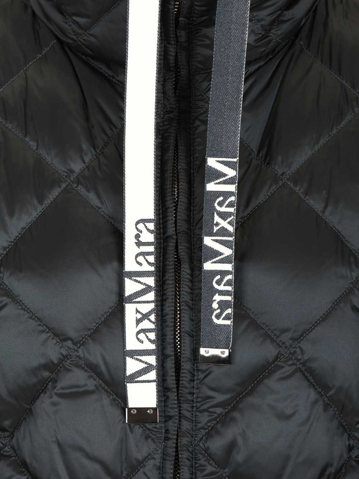 Max Mara The Cube Nylon Canvas Vest Coats - Blu | 40a948938aec3a80bf344804c35320eb81cb0127