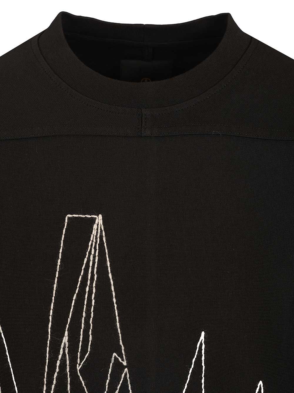 Moncler X Rick Owens Jumbo T-Shirt - Nero | 7924a37e6ec63109ee055071f26ef4d13dd20c05
