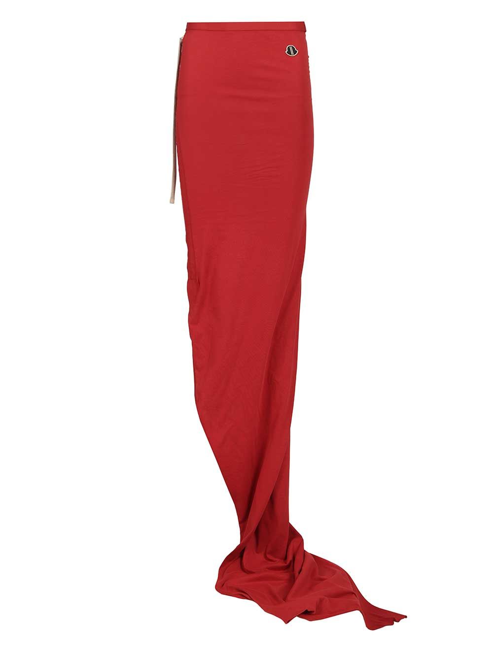 Moncler X Rick Owens Moncler X Rick Owens Adjustable Skirt Gonne - Rosso | 6d9167f3d354cce9c3ce298b3e56cacb8e53fe60