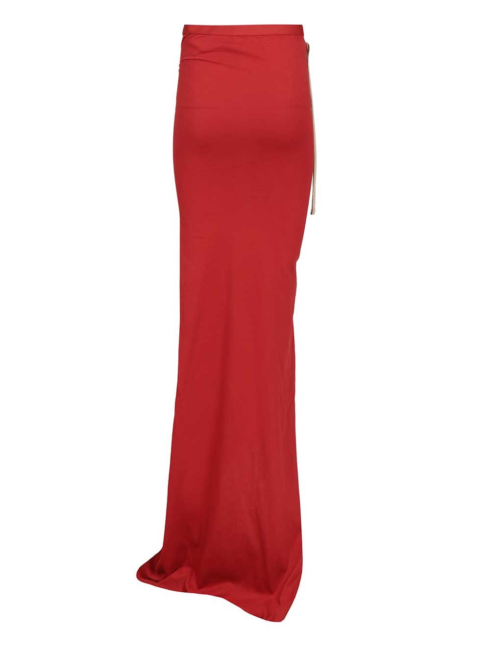 Moncler X Rick Owens Moncler X Rick Owens Adjustable Skirt Gonne - Rosso | 062f490d36eeb0462a494aa410edd54eab2d1f4d
