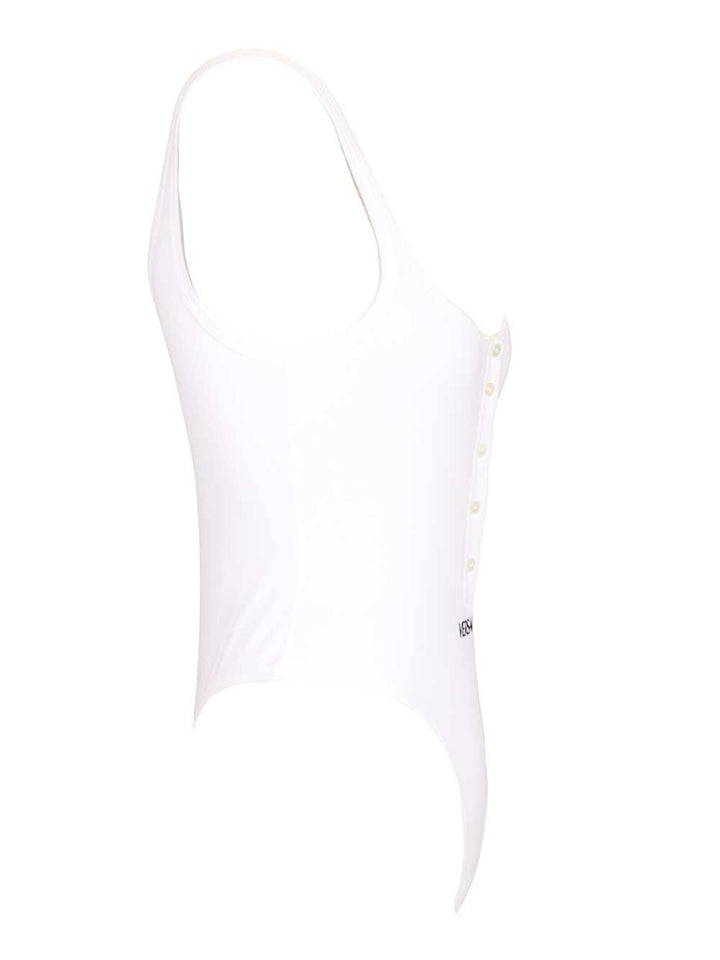 Versace Organic Cotton Bodysuit Top - Bianco | 1df75b27e11fd544f61bf41189de7d7e1216b729