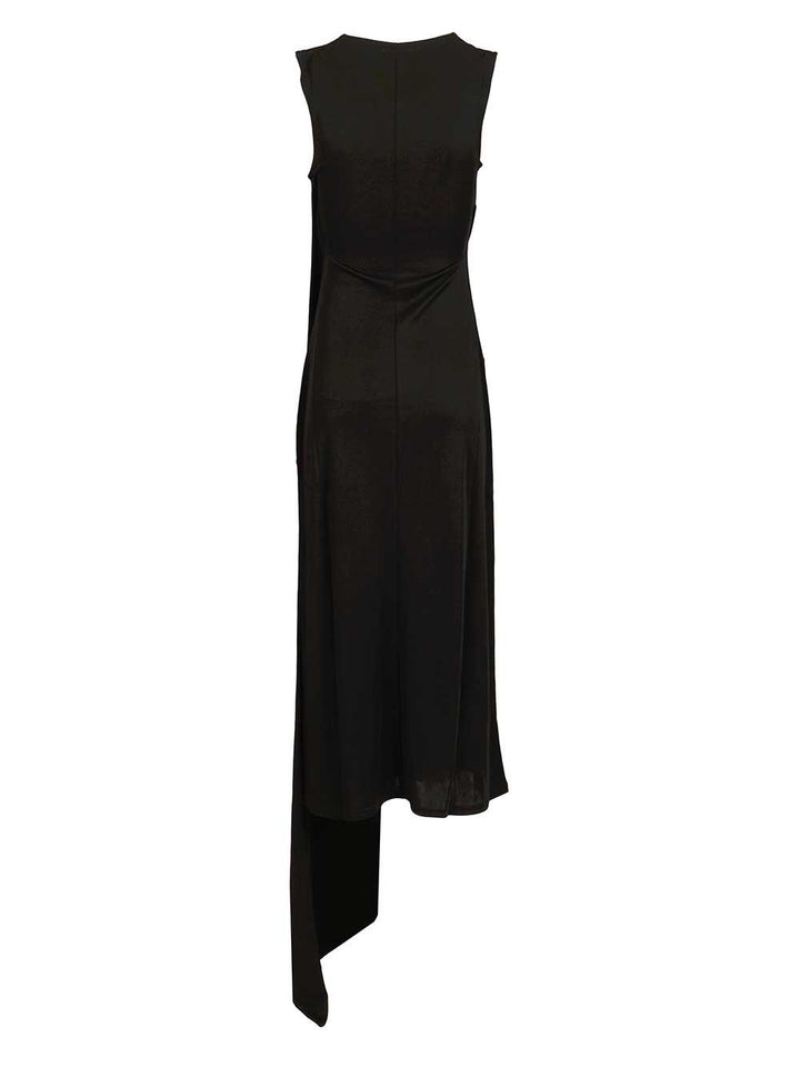 Ami Long Dress In Jersey Crepe Abiti - Nero | 17c5136242c707edefc18830da3aeba9666e2d12