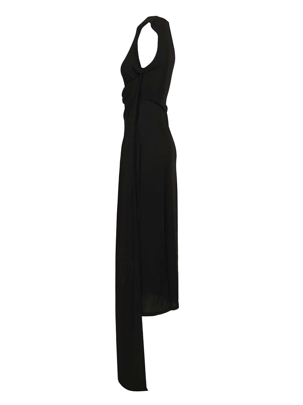 Ami Long Dress In Jersey Crepe Abiti - Nero | 38457089583bfcec0d397c85c7c15e5b0d7f745e