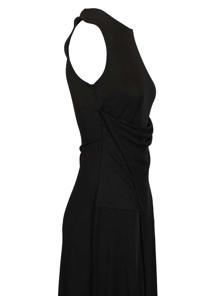 Ami Long Dress In Jersey Crepe Abiti - Nero | 29e069bc2783fce789c824ad6331924e7f30d8db