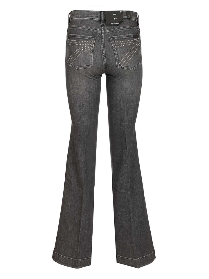 7 For All Mankind Dojo Rocker With 7 Studded Jeans - Nero | d141a0e59cb72200442c2493a1a6b186e9002416