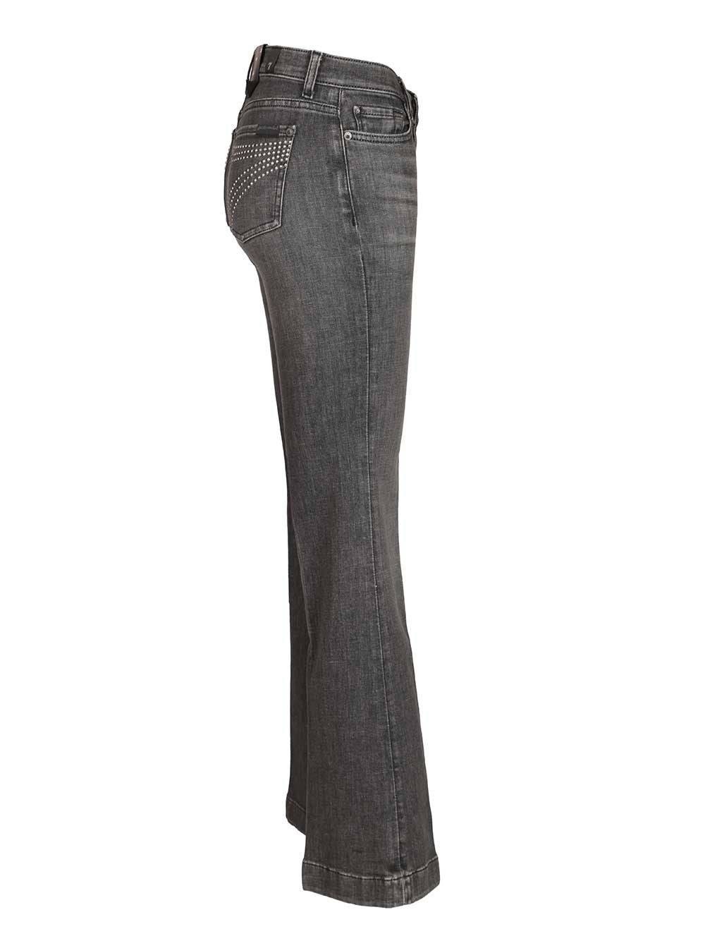 7 For All Mankind Dojo Rocker With 7 Studded Jeans - Nero | 03cb753c80a7794391e235e0fdbac233b1b9227b