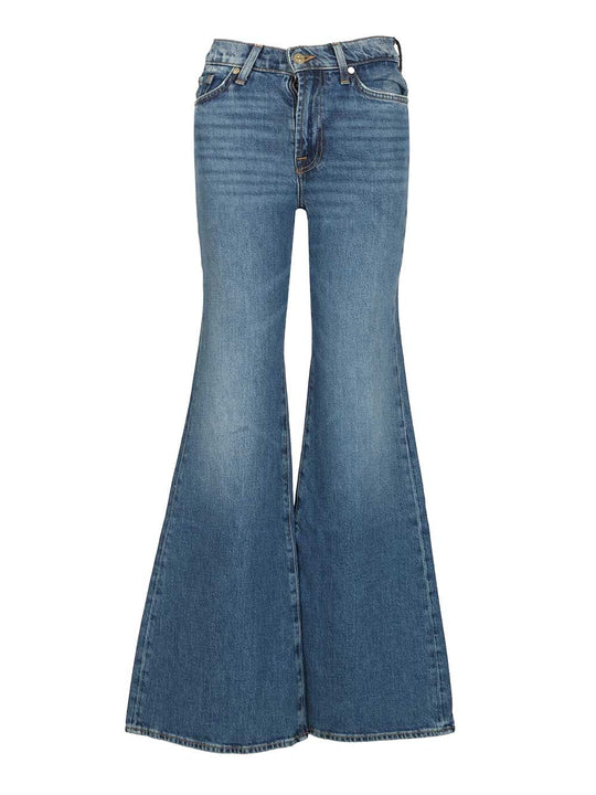 Retro Flare Jeans Blu