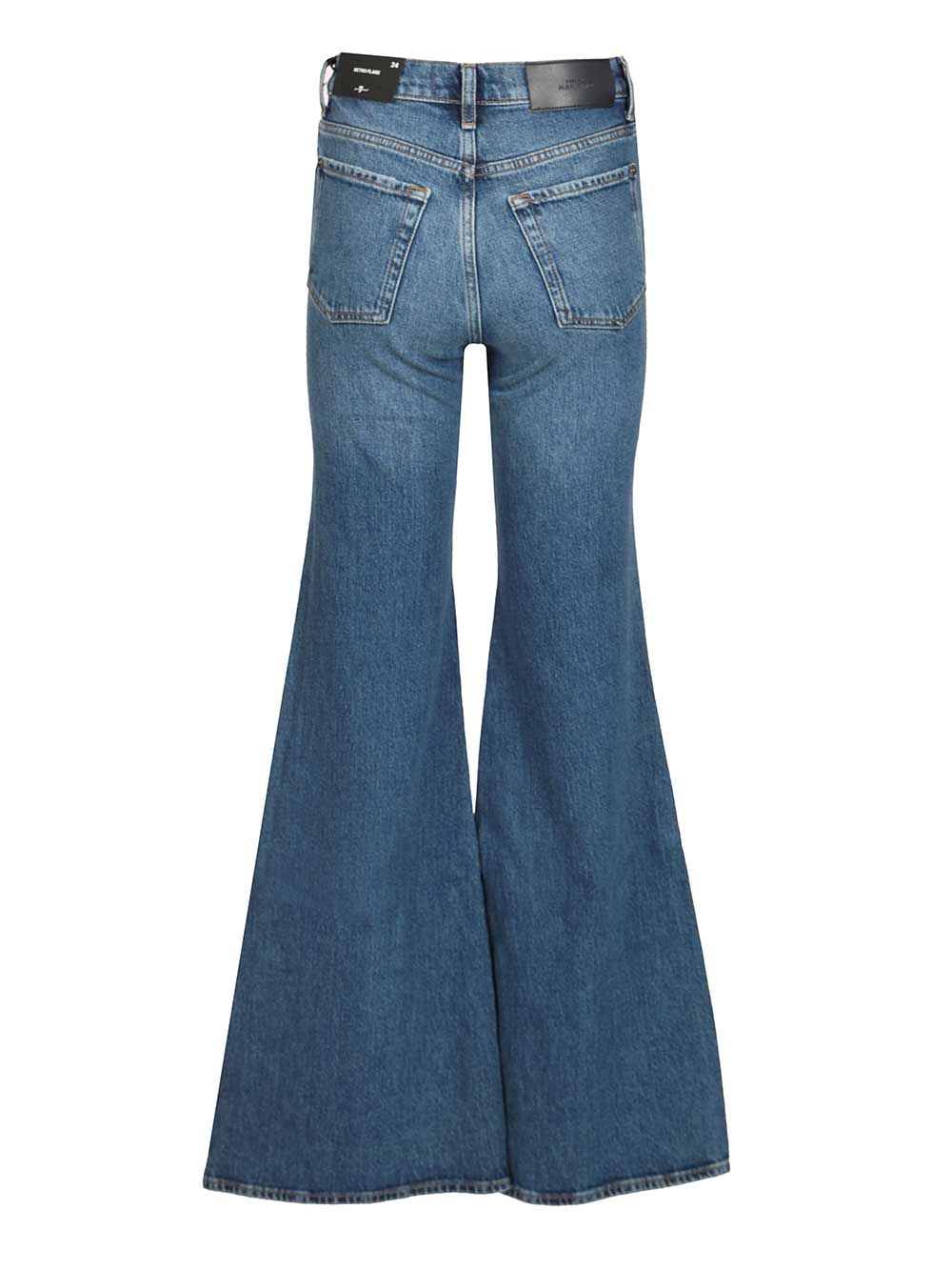 7 For All Mankind Retro Flare Explorer Jeans - Blu | 6cfdfae691049b06f666b4463501569b48bbd1fc