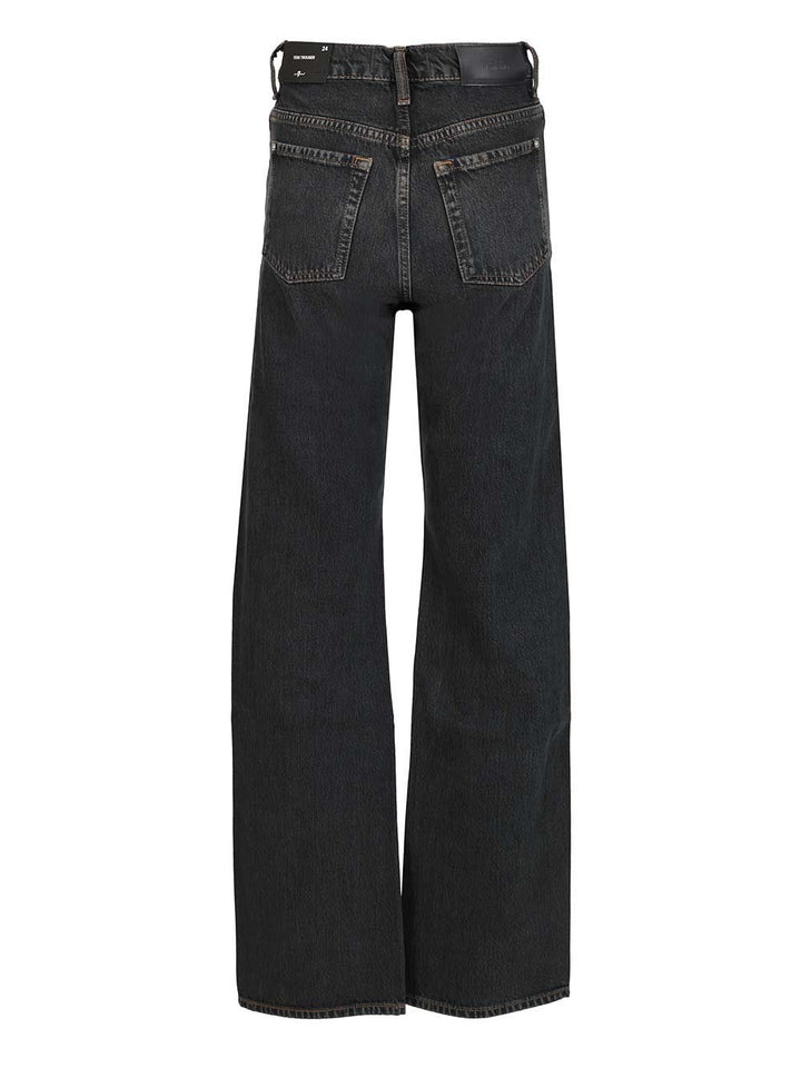 7 For All Mankind Tess Trouser Stormwave Jeans - Blu | 6203794bccd22d389370cec506121c6efcaa490b