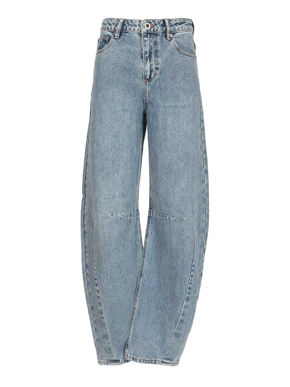 Self-Portrait Barrel Jeans - Light blue | 46905e369fde1adab2120f7fbddcdf26422c551a