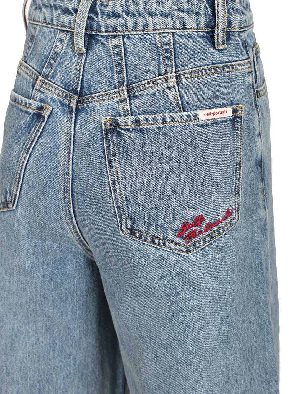 Self-Portrait Barrel Jeans - Light blue | d8e0fe2f66fc76c6bddd959754978811a338bf9b