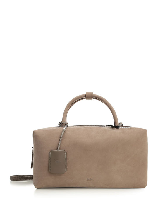 Hold All Suede Bauletto Handbags Beige